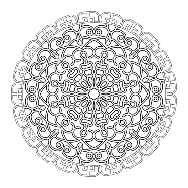 Mandala Elemento Vectorial Ornamento Redondo Decoración — Vector de stock