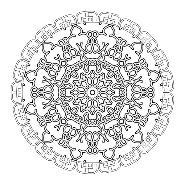 Mandala Vetor Elemento Redondo Ornamento Decoração — Vetor de Stock