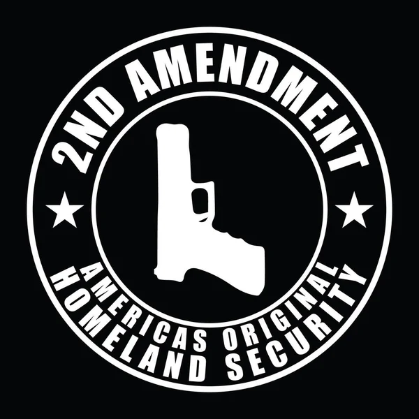 2Nd Amendment America Original Homeland Security 2Nd Amendment Design Gun — Stock Vector