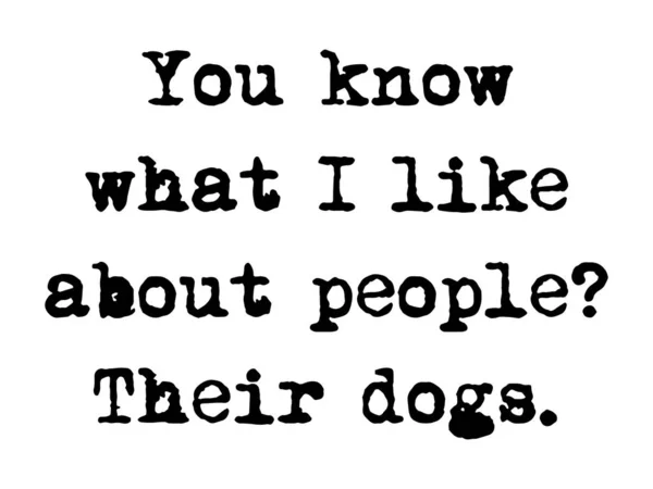 Знаєш Мені Подобається Людей Їхні Собаки Дизайн Цитати Коханця Футболки — стоковий вектор