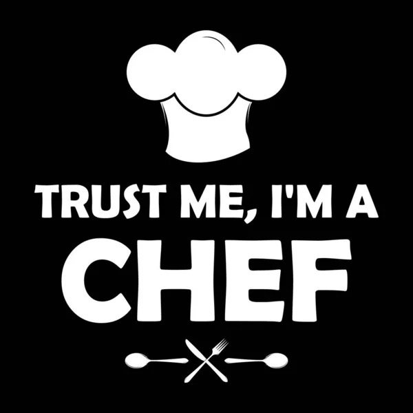 Trust Chef Black White — Stock Vector