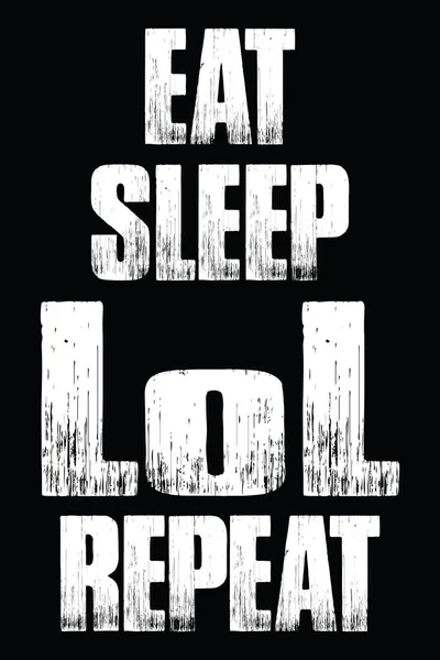 睡眠を食べる笑Tシャツ ステッカー ケース 電話カバー ポスターのための繰り返しグランジーベクトルデザイン — ストックベクタ