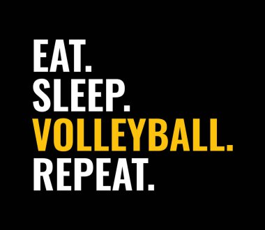 Uyku voleybolu ye Typography T-shirt Tasarımı. Voleybol Spor Yaşam Tarzı Söyleme ve İlham Veren Tırnak Grafiği