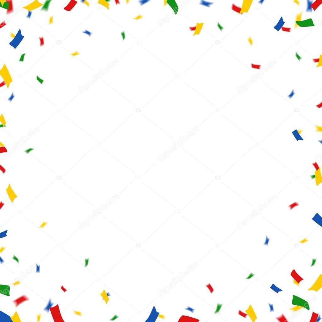 greeting card with confetti