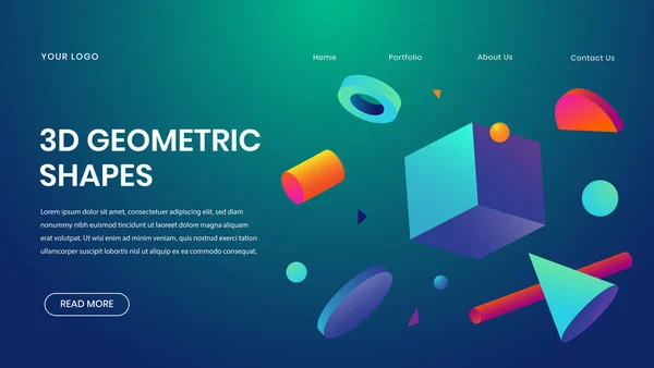 3 boyutlu geometrik şekiller arkaplan tasarımı 