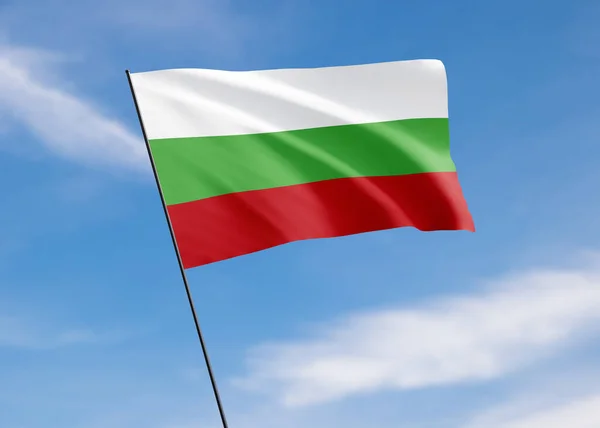 Bulgarien Flagga Högt Upp Skyn Bulgarien Självständighetsdagen Världen Nationell Flagga — Stockfoto