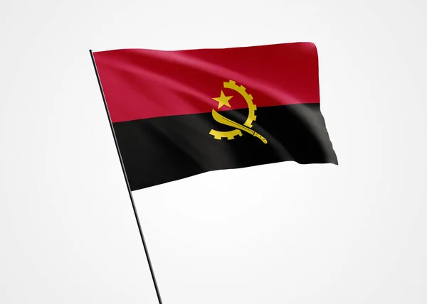 Hintergrund Weht Die Angolanische Flagge November Angola Unabhängigkeitstag World National — Stockfoto