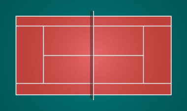Tenis sahası açıkhava illüstrasyon vektör arkaplan tasarımı