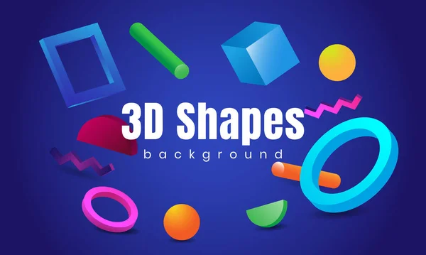 3D効果の形状背景デザイン — ストックベクタ