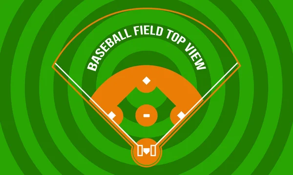 Baseballfeld Draufsicht Outdoor Hintergrund Design — Stockvektor
