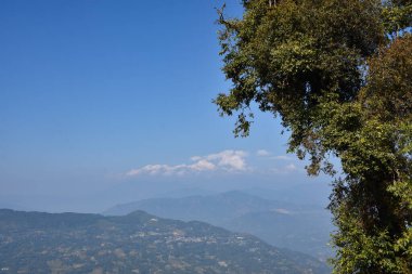 Rishyap 'dan Kanchenjunga Dağı' nın panoramik görüntüsü, Kalimpong