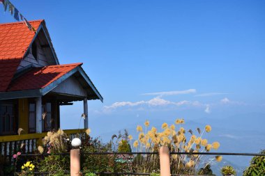 Rishyap 'dan Kanchenjunga Dağı panoramik manzaralı güzel kır evi, Kalimpong