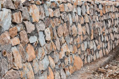 Belirli desenli taş kenar duvar .