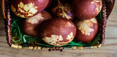 Paskalya yumurtalarının üst görüntüsü