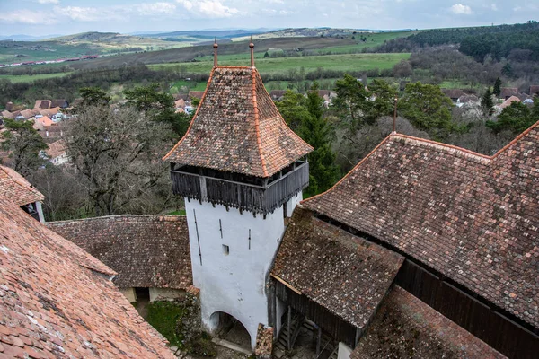 Viscri Romênia Abril 2021 Igreja Fortificada Viscri Região Transilvânia Romênia — Fotografia de Stock