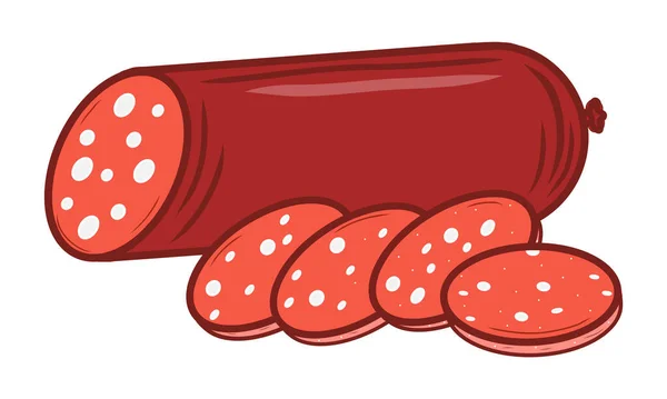 Ícone Wurst Colorido Ilustração Criativa Esboço Com Cores Ideia Para — Vetor de Stock