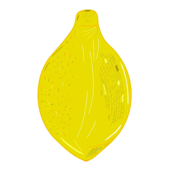 Sarı limon ikonu. Yaratıcı illüstrasyon. Renkli çizim. Dekorlar, logolar, desenler, kağıtlar, kapaklar, hediyeler, yaz ve bahar tatilleri, organik gıda temaları. İzole vektör sanatı.