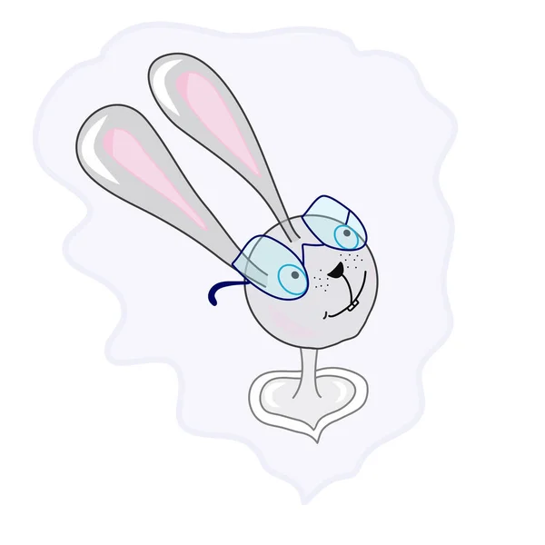 Мультяшный Кролик Икона Красочный Графический Набросок Идея Декоров Логотипа Обложек — стоковый вектор