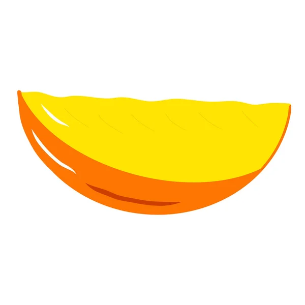 Egy Darab Mangó Gyümölcs Ikon Színes Grafikai Vázlat Ötlet Dekorációk — Stock Vector