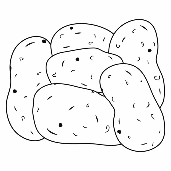 Potatoes Icon Creative Illustration Black Sketch Idea Decors Logo Patterns — Stock Vector
