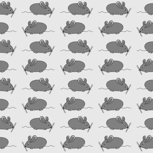 Grideki fare deseni. Hayvan herif. Evcil hayvan. Doğa teması. Küçük kemirgen. Değiştirilebilir arka plan. Renkli grafik. Dekorlar, hediyeler, şablonlar, kağıtlar, kapaklar, duvar kağıtları için fikirler. İzole vektör.