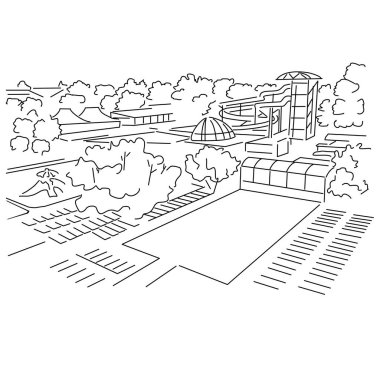 Beyaz arkaplanda izole edilmiş tebrik kartı için bukleli klasik çiçek süsü.