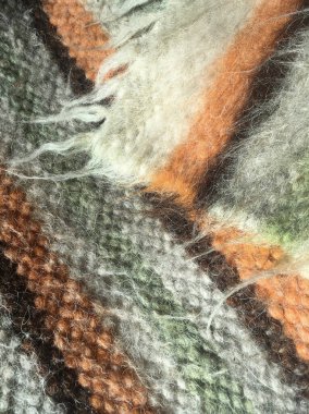 Koyun yün liflerinin renk dokusu, el yapımı dokuma ürünler