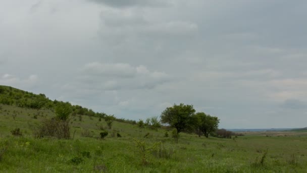 Die Bildung und Bewegung von Wolken bis zu den steilen Hängen der Berge des Zentralkaukasus. — Stockvideo