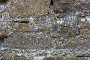 Crimea. Antik duvar duvar parçası Cenevizliler korunması Sudak kalede takviyeli.