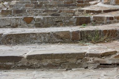 Crimea. Antik duvar duvar parçası Cenevizliler korunması Sudak kalede takviyeli.