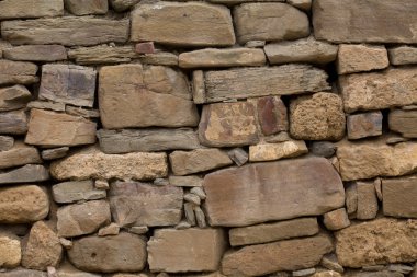 Crimea. Antik duvar duvar parçası Cenevizliler korunması Sudak kalede takviyeli.