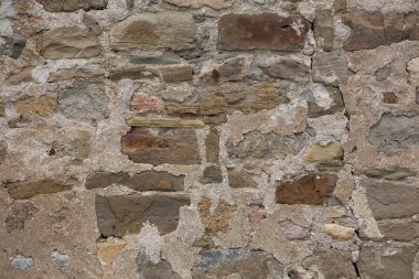 Crimea. Antik duvar duvar parçası Cenevizliler korunması Sudak kalede takviyeli.