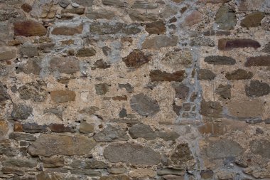 Crimea. Antik duvar duvar parçası Cenevizliler korunması Sudak kalede takviyeli.