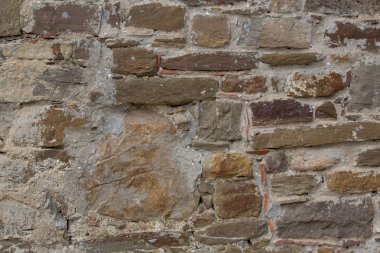 Crimea. Antik duvar duvar parçası Cenevizliler korunması Sudak kalede takviyeli.