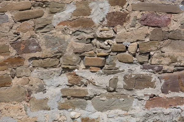 Crimea. A fragment of ancient masonry walls reinforced protection of the Genoese fortress in Sudak — Stock Photo, Image