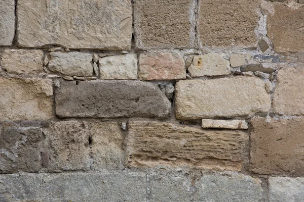 Crimea. A fragment of ancient masonry walls reinforced protection of the Genoese fortress in Sudak — Stock Photo, Image