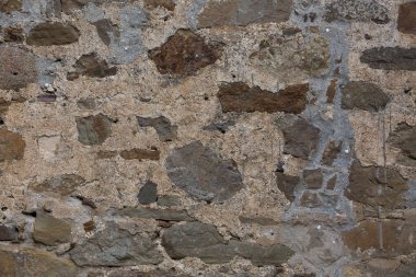 Crimea. Antik duvar duvar parçası Cenevizliler korunması Sudak kalede takviyeli.