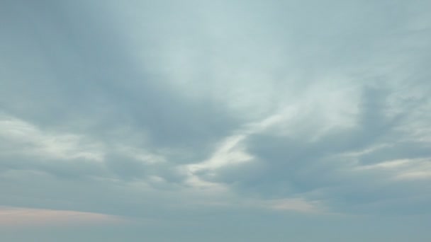 Russia, timelapse. The formation and movement of clouds over autumn endless green fields of grass in the vast steppes of the Don. — Stock Video