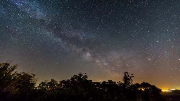 The Milky Way and meteorites. — Stock Video