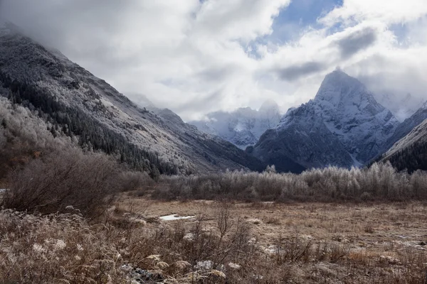 Dağlarda ilk frost.