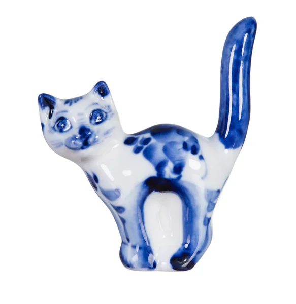 Hediyelik eşya porselen sırlı ve boyalı Gzhel ile dekore edilmiş