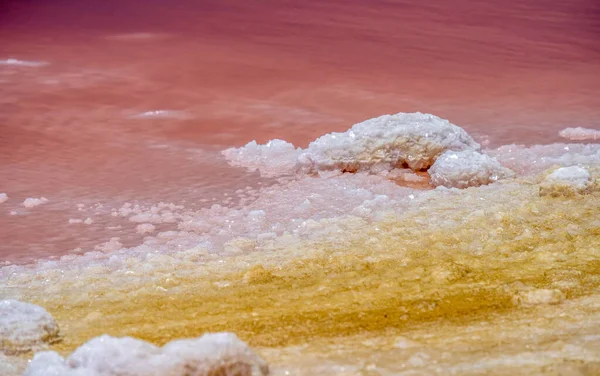 Walvis Körfezi 'nin tuz gölleri Swakopmund, Namibya yakınlarında.