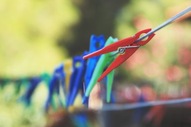 Clothespins bokeh