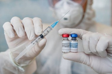 Rusça 'dan çevrilmiştir: SARS-CoV-2 virüsünün neden olduğu koronavirüs enfeksiyonunu önlemek için birleşik aşı. Etkin madde: S protein geni içeren serotip 26 'nın rekombinant adenovirüs parçacıkları.
