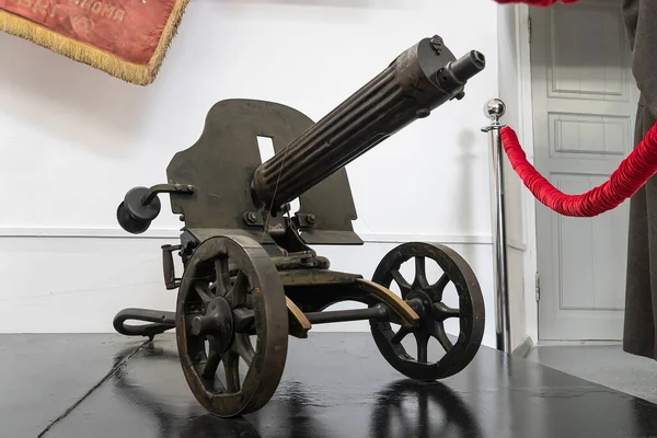 Old machine Gun. Maxim gun. First World War Machine gun.