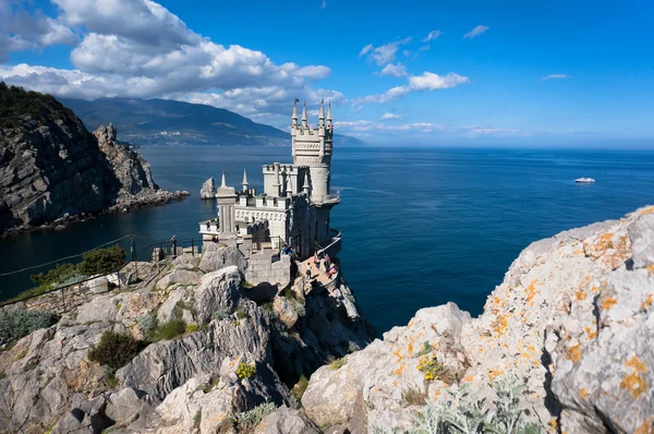 Swallows nest, top view of the ancient castle on a rock