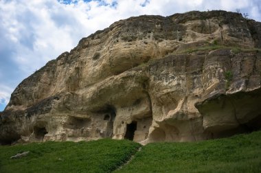 Şehir tepe-kerman Crimea'da mağara. Bahçesaray