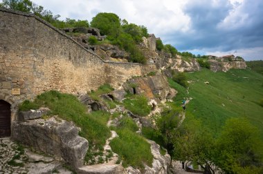 Şehir tepe-kerman Crimea'da mağara. Bahçesaray