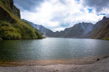 in the crater of mount Pinatubo clipart