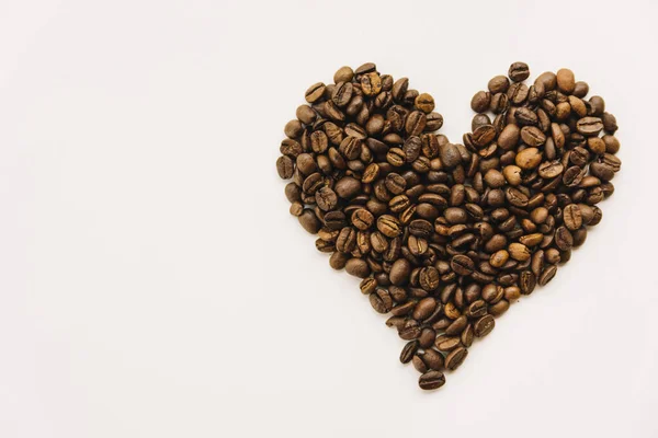 Coffee Beans Heart Form Resolution High Quality Beautiful Photo — Stock Photo, Image